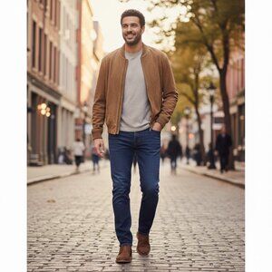 Bonobos Jeans Men 38X31 Blue All Season Cotton Blend Slim fit Stretch Jeans